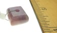 Thumbnail P1020104.JPG: Item #LagunaAg2, Price $38.00 10 sided Laguna Agate bead. This bead is mostly shades of lilac with a hint of pink. Bead is 14mm x 14mm x 10mm. Drilled through bead center. Drilled hole size is about 3.0 mm 
