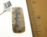Thumbnail P1020108.JPG: Item #SnowSceneAg4, Price $38.00 Beautiful polish and dendritic pattern. Bead is 14mm x 33mm x 4mm. Drilled through top of bead. Drilled hole size is about 1.0 mm 