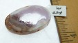 Thumbnail P1020007.JPG: Item #Geodesl2, Price $50.00 Beautiful geode slice. Beautiful amethyst crystals line the inside of this geode slice. Bead is 36mm long by 22mm wide. Bead is not drilled but you can loop silk, leather or your choice through the open bead and suspend for a beautiful pendant.  